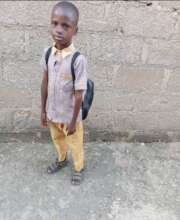 Yahaya on his way to school