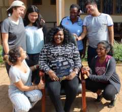 Pam, Director of GWED-G, with GROW Interns