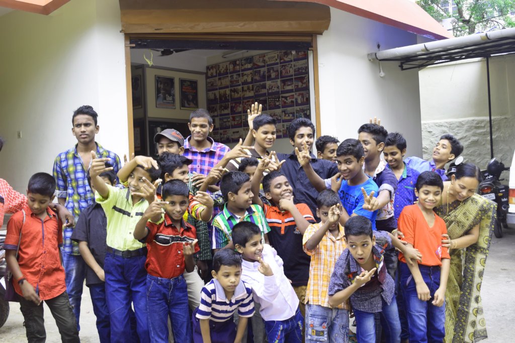 Food for street children in India during Christmas