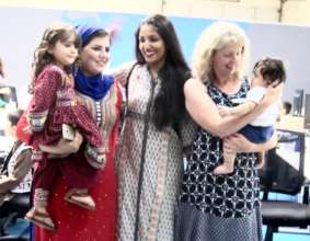 PRERNA with Refugee Family