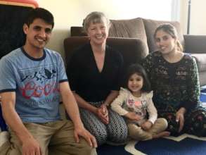 Lorrene Visting a Refugee Family