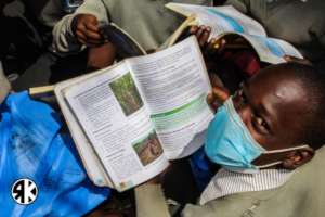 Primary school recipient of an education pack