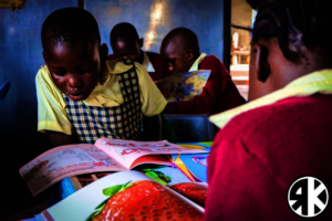 Students at Valley Learning Centre's New Library