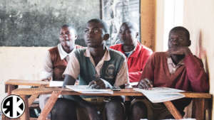 Students at Soko Primary waiting for instructions
