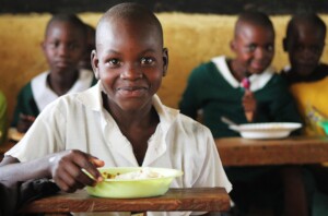 A happy face, a hearty meal.