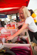 Buying Produce at the Athens Farmers Market
