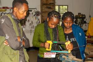 Form 4 graduates in the makerspace