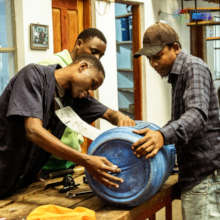 Jamii Tech students working on their prototype