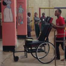 Wheelchair taken for testing at the community