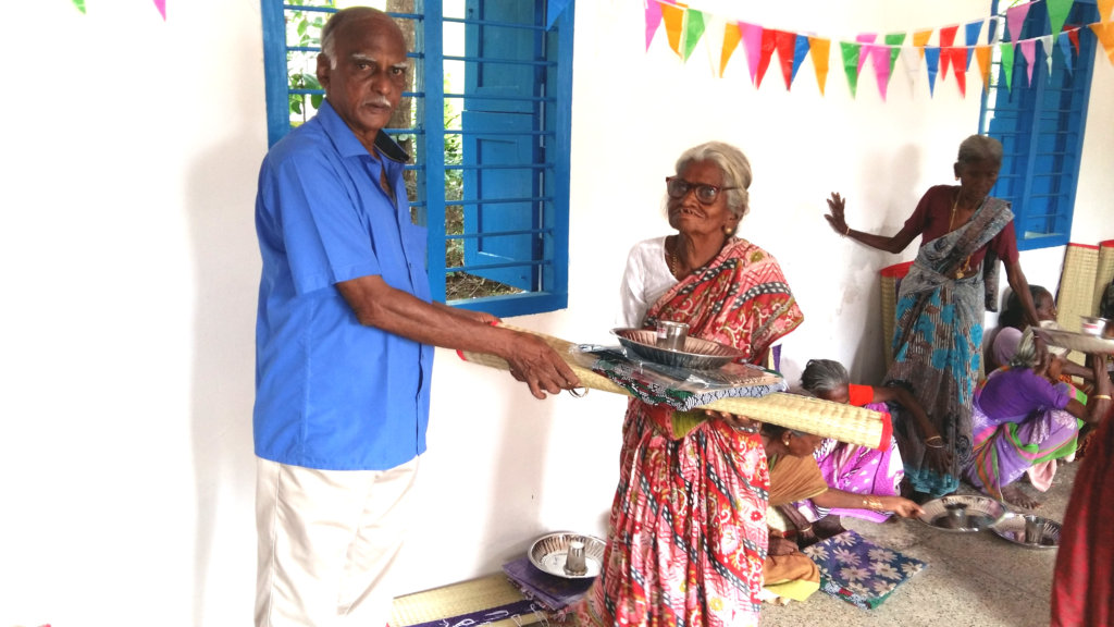 Provision of food to starving neglected elders