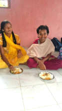 Children eating meals