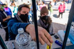 Testing water quality in a local community