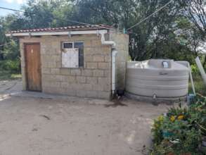 A completed rainwater system in Vivienda de Abajo