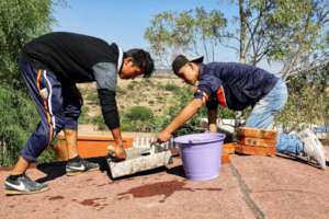 Students organize to build a cistern