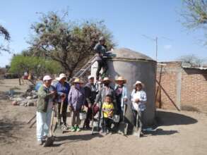 A finished ferrocement rainwater system