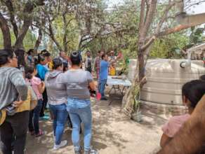 Blessing a rainwater system in Tampico