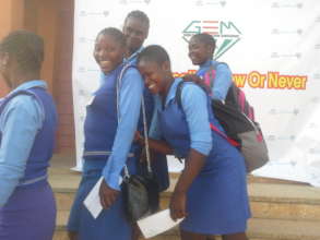 GIRLS EXPRESSION OF JOY AND HAPPINESS OVER SUPPORT