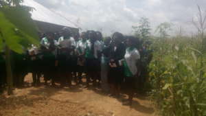 GEM Director with girls that Vickey was mentoring