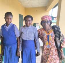 GEM Executive Director with Girls in their Schools