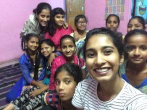 Kasturee with the participants of the programme