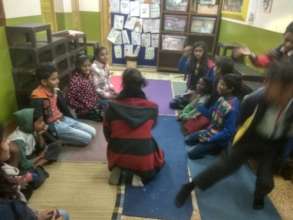 Sabita conducting an energiser before the session