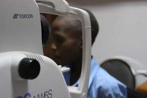 Frenel during his eye tests