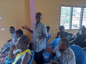 Resident speaking at the workshop
