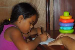 Jailyn learning how to write