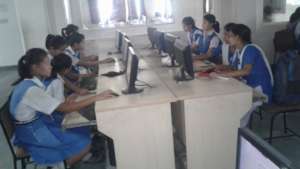 Tribal Girls in the Computer Literacy Class