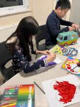 Arts and craft time at the Monday SEN Club