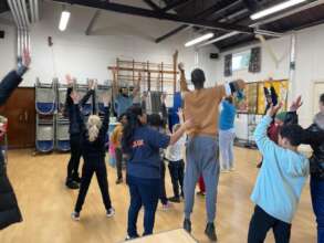 Children dancing during February Half term 2023