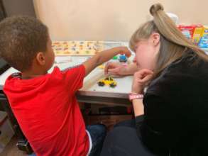 Lego time for concentration and fine motor skills