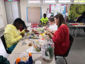 Children doing arts and crafts