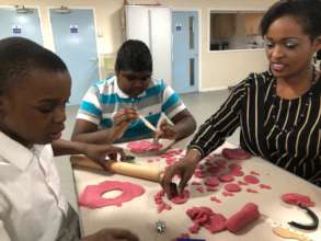 Cutting shapes to develop fine motor skills