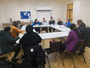 Parent sharing information at our parent forum