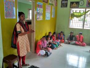 Adolescent girls meeting