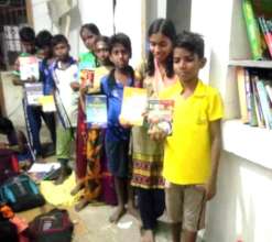 Vikas' Coaching Class friends with books borrowed