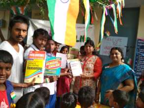 Books donated to mobile library