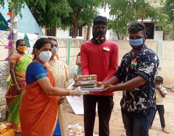 Books donated to Mobile Library