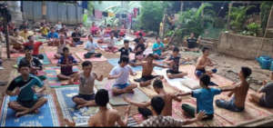 Yoga therapy at Mae La Camp