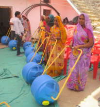 Women with their WaterWheels