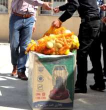 Bags of Vegetables being Distributed