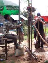 New Water Well Being Drilled in Rural Cambodia