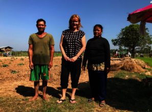 Mr. and Mrs. Van with Board Member Justine Auton