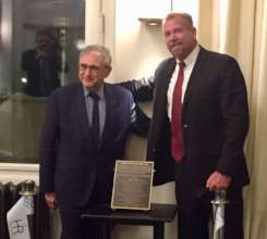 With Shimon Samuels from Simon Wiesenthal Center