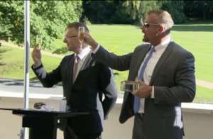 Toasting the Arrival of Guests on opening Night