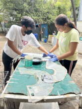 Volunteers at work