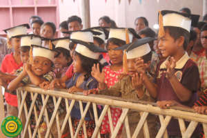 Our preschool kids on the six-monthly ceremony