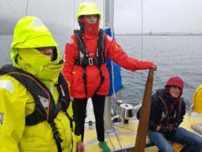Mathilde at the helm