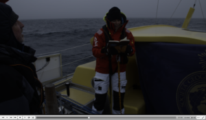 Paola  during memorial ceremony at sea 81N, 25E
